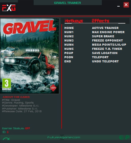 Gravel v1.0 (64Bits) Trainer +6